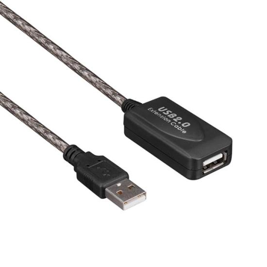 Powermaster PM-11426 15 Metre Şeffaf Korumalı USB 2.0 Uzatma Kablosu