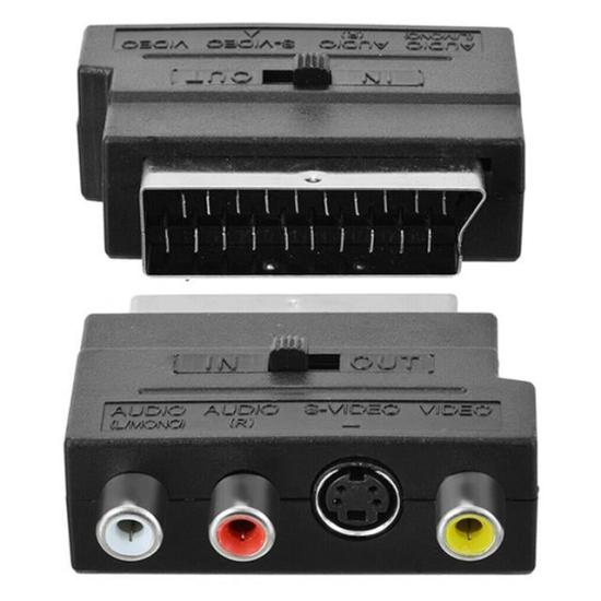 Elektromer Switch’li (Giriş/Çıkış) Scart Adaptör
