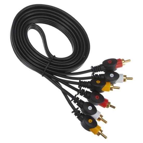 PowerMaster PM-11587 3 RCA TOS 20 Metre Kablo Video Audio Stereo Ses