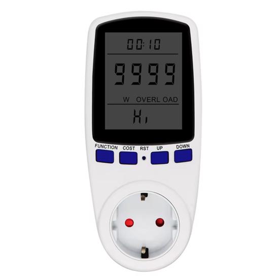 Digital Wattmeter Socket Enerji Sarfiyat ve Tüketim Ölçüm Max 230 Volt 16Ah 3680W Priz
