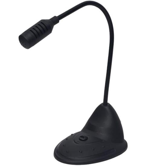 PowerMaster PM-12855 3.5mm Girişli Masaüstü Mikrofon PC Laptop Uyumlu Ayarlanabilir Spiral Gövdeli Canlı Ders