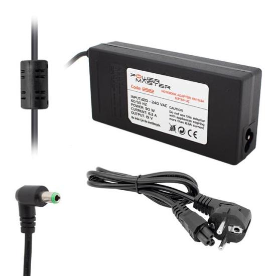 Powermaster PM-12922 Toshiba Uyumlu 19V 6.3A Notebook Adaptörü 6.3x3.0mm Uçlu Şarj Cihazı