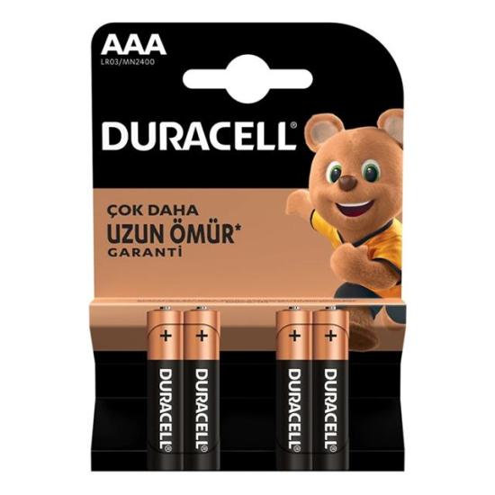 Duracell LR03/MN2400 AAA İnce Alkalin Pil (4’lü Paket)
