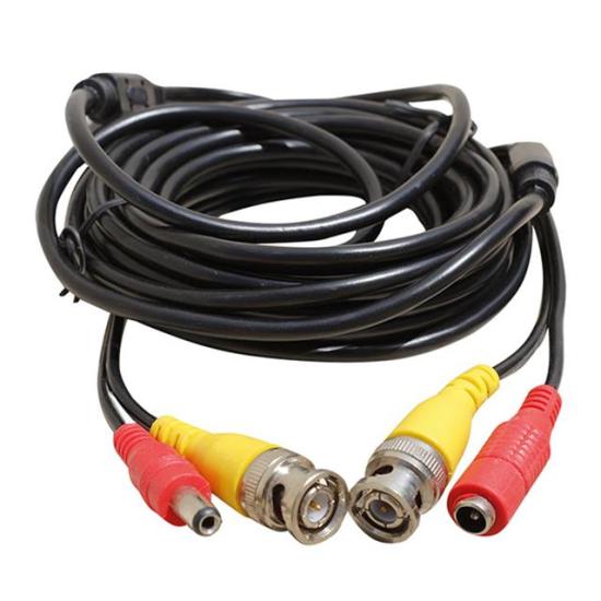 Powermaster Bnc-Bnc Kablo+Power Kablo Dişi-Erkek Jack’lı 15 Metre