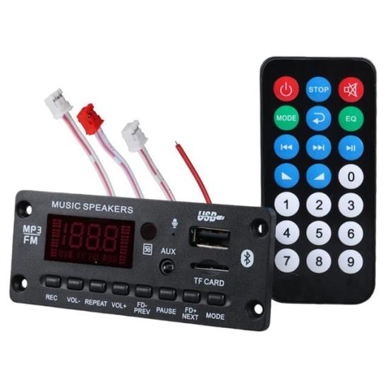 Magicvoice MV-14539 Bluetooth/USB/TF/AUX MP3 Dekoder Modül 5W+5W Stereo Amfili Dijital Ekranlı