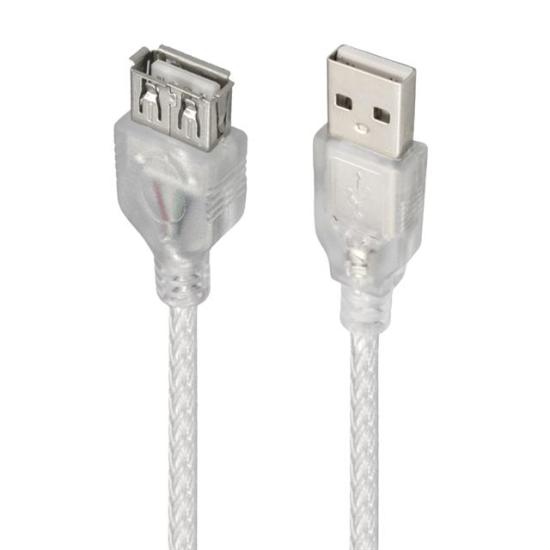 Powermaster PM-1568 Şeffaf 1.5 Metre Usb 2.0 Uzatma Kablosu
