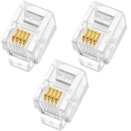 PowerMaster PM-1594 RJ9 4P/4C İnce Telefon Jack Soketi (100’Lük Paket)