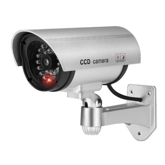 Gece Görüşlü Görünümlü Caydırıcı Kırmızı Led Işıklı Maket Kamera Sahte Kamera Pilli Fake Camera 