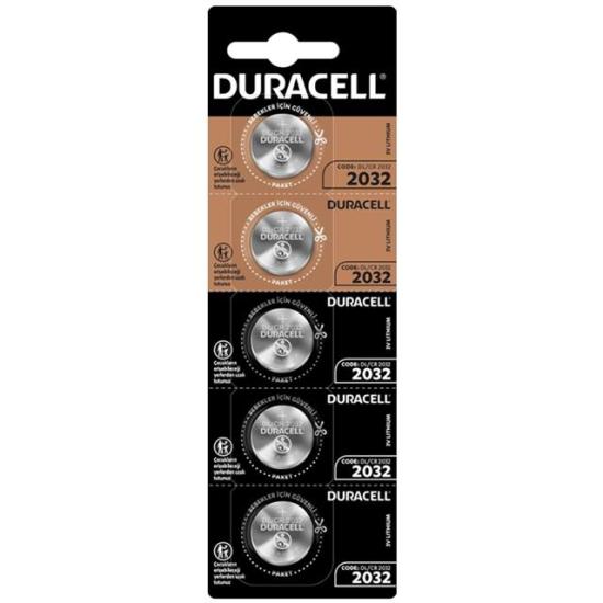 Duracell CR2032 Lityum Düğme Pil (5’li Paket)