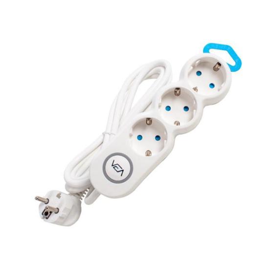 Vea VE2S3S 3’lü Anahtarlı 1.5 Metre Çoklu Priz