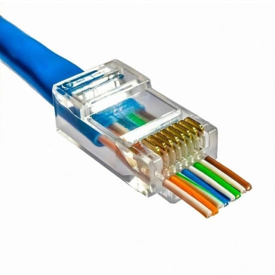 Powermaster PM-18439 Ez Yeni Nesil RJ45 Cat5/Cat6 8P/8C Açık Uçlu Soket (100’lük Paket)