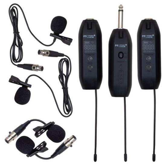 Magicvoice Mv-19596 UHF Yaka Tipi Enstrüman Dörtlü Mikrofon Set