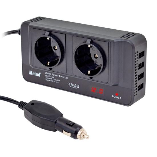 200 Watt 12-220V Modified Sinus Inverter 4 x Usb Çakmak Çevirici Modifiye Sinus İnvertör