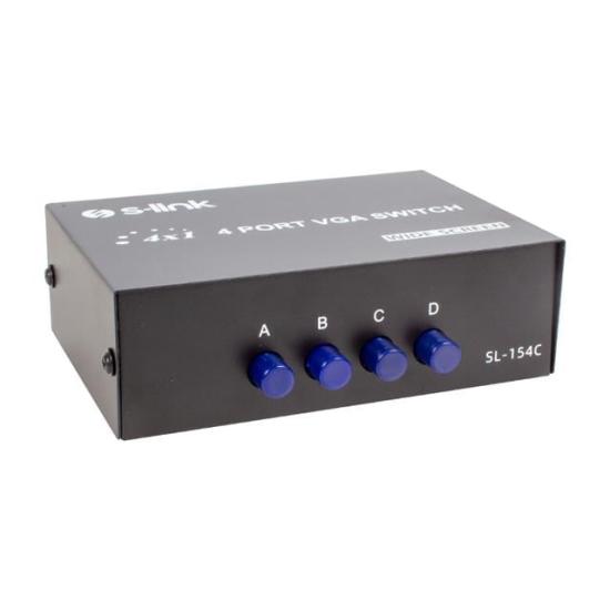 Powermaster PM-20014 4 Port VGA Switch Manuel Geçiş Kutusu