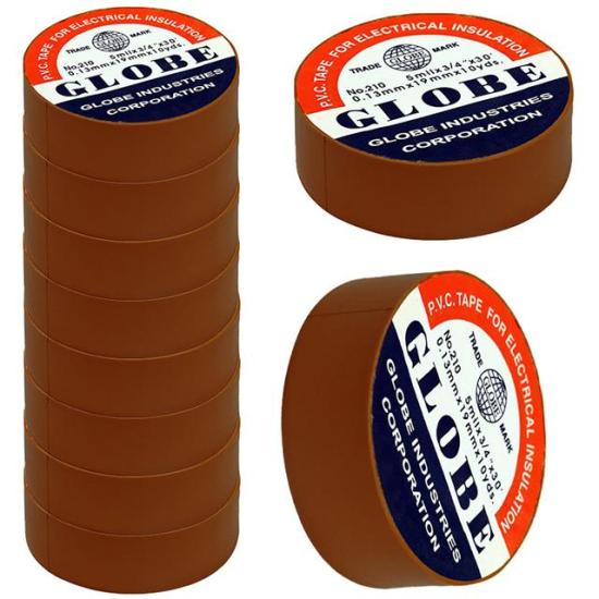 Globe 0.13Mmx19Mm İzole Bant 10’lu Kahverengi