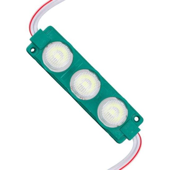 12 Volt 3 Watt Yeşil LED Modül - 74x20 mm - 3030 Çip