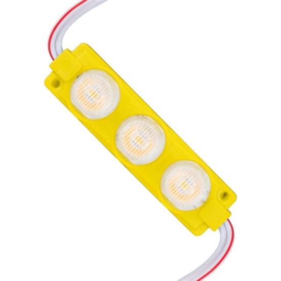 12 Volt 3 Watt Sarı LED Modül - 74x20 mm - 3030 Çip