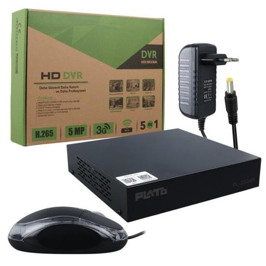 Plato PL-21065 6 in 1 4 Kanal 1080N DVR Kayıt Cihazı (5 MP Destekli) (H265)