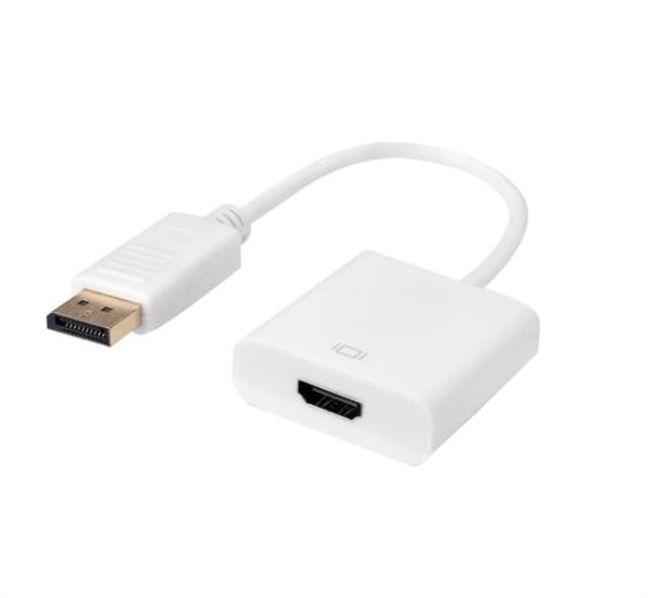 Hytech HY-DS10 DP Display Port TO HDMI Aktif Görüntü Çevirici Beyaz