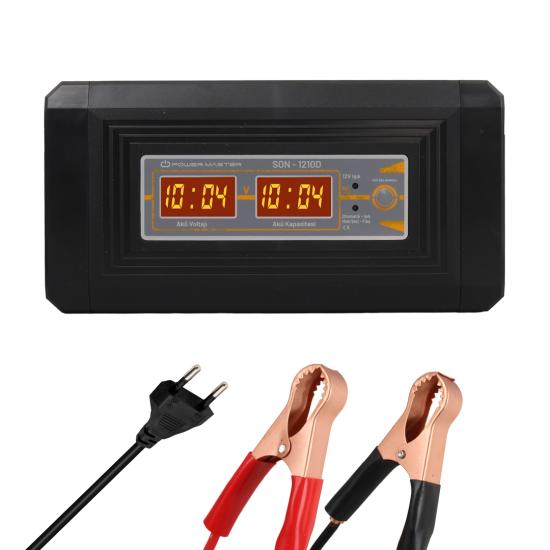 Akü Şarj Cihazı Hızlı Şarj Seçenekli 12V ile 24V Tüm Akülere Uyumlu 10 Amp Akıllı Analiz