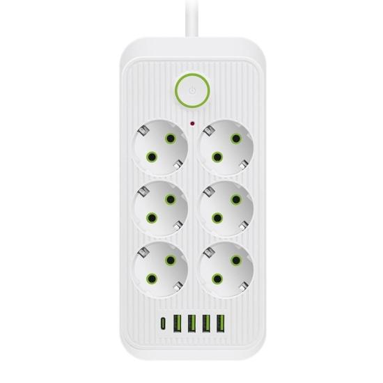 Akım Korumalı Grup Priz 6’lı 1.5 Metre Kablolu 4 Usb + Type-c 3000w 16Ah Tam Koruma TopraklıType-c 3000w 16Ah Tam Koruma Topraklı