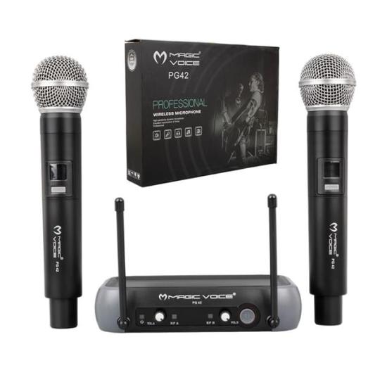 Magicvoice PG-42X Vhf 2 El Kablosuz Volüm Kont Telsiz Mikrofon