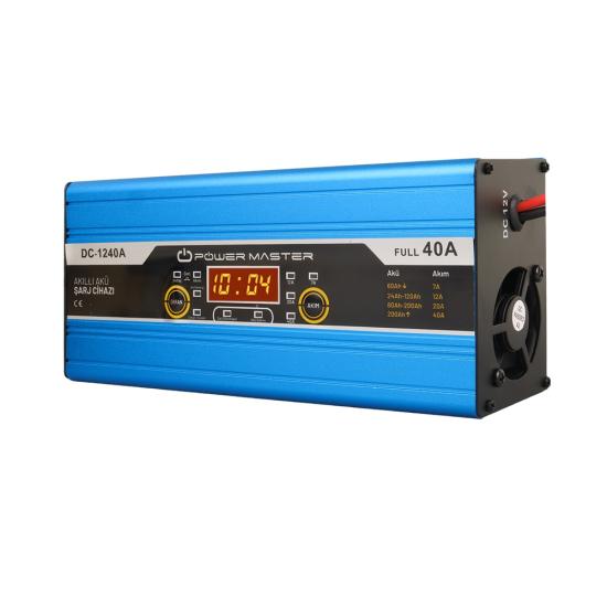 TechMore DC-1240A Pro 12v 40Ah Akü Şarj Cihazı Max 420 Ampere kadar Tüm Akülere Uygundur