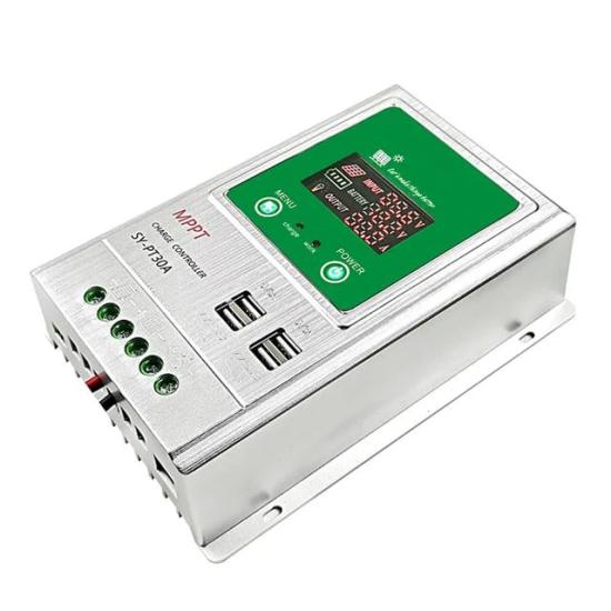 Powermaster PM-PT30A 12V-24V 30 Amper MPPT 4 USB’li Dijital Alüminyum Kasa Solar Şarj Regülatörü