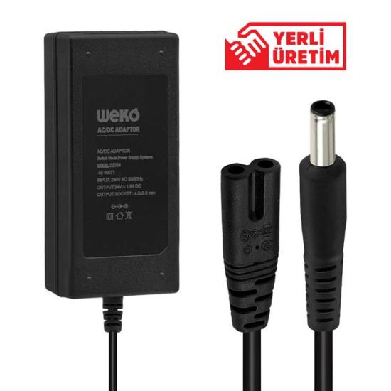 Weko 24 Volt 1.9 Amper 4.5x3.0 mm Uçlu Notebook Adaptör