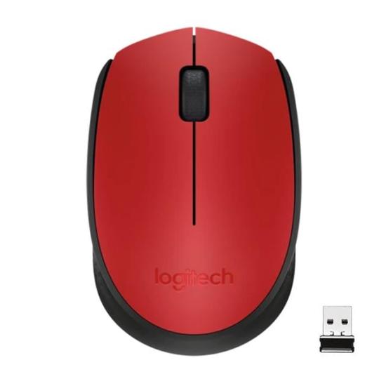 Logitech M171 USB Kırmızı Kablosuz Mouse