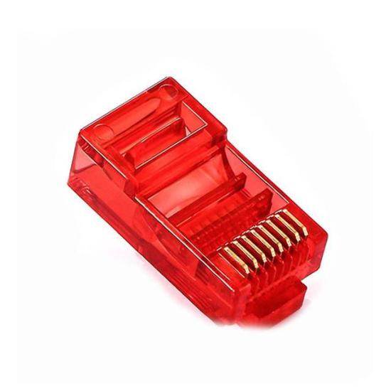 Powermaster PM-22701 RJ45 RJ45 CAT6 8P/8C Kırmızı Soket (100’lü Paket)