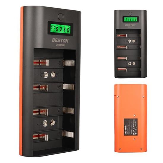 Beston C9046WL AA/AAA/9v/C Boy/D Boy/Ni-Mh/Ni-Cd/ Ekranlı Pil Şarj Cihazı