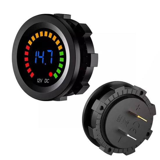 PowerMaster IC-230E 6-18 Volt Voltmetre Pano Tipi Akü Göstergeli 28 Mm