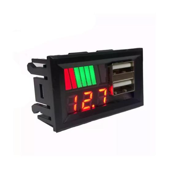 PowerMaster IC278C Dijital Voltmetre USB Çıkışlı Akü Göstergeli DC 12Volt Aküler İçin