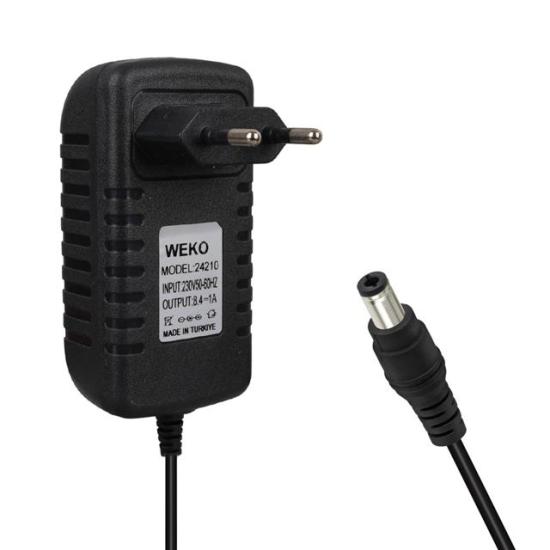 Weko 7.2 Volt - 1 Amper Krokodil Uçlu Priz Tipi Yerli Üretim Akü Şarj Adaptörü