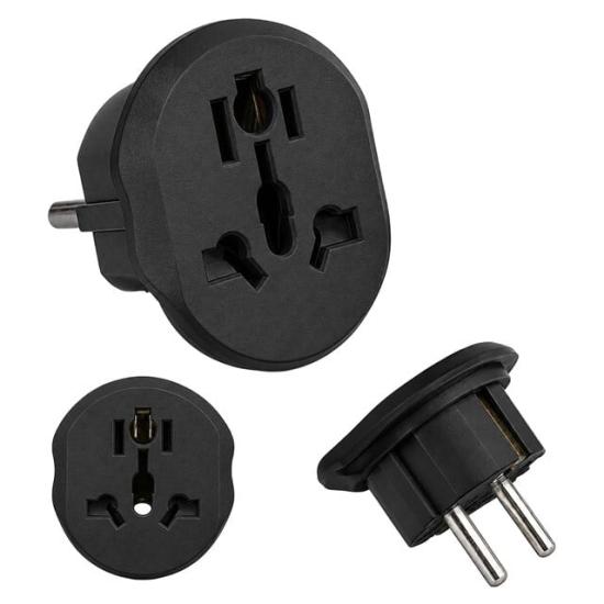 PowerMaster PM-24241 Avrupa Çıkışlı Universal Seyahat Priz Adaptörü Çoklu Fiş Giriş Tipi Uyumu
