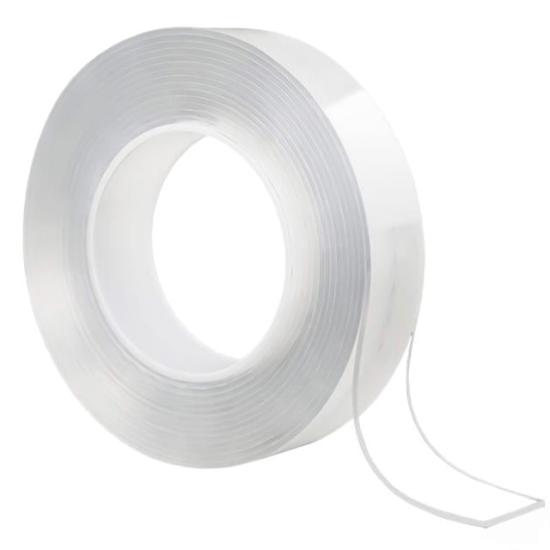 Sunup SN-24358 20mm 3 Metre Çift Taraflı Nano Teknoloji Süper Yapıştırıcı Şeffaf Bant