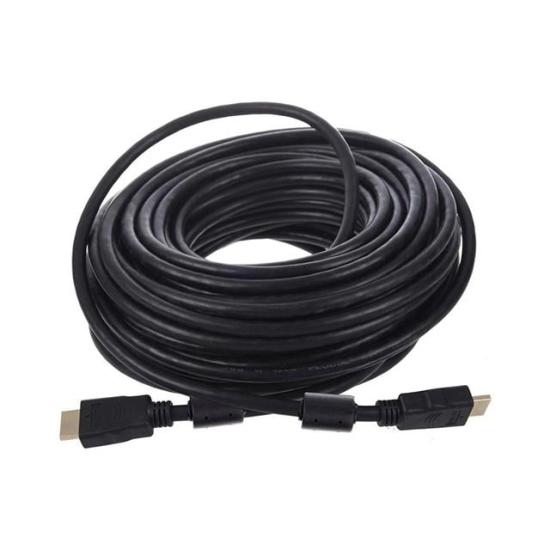 Fully G-507FS Plastik Düz Siyah 20 Metre Gold Poşetli Hdmi Kablo