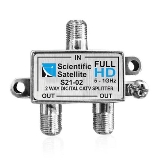 Mag S21-02 1/2 Yollu Kablo TV Sinyal Ayırıcı Splitter - 5-900 MHz Frekans Bölücü Çoklayıcı