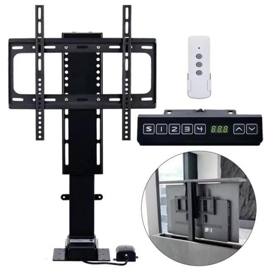 PowerMaster PM-24928 32’’ - 57’’ İnç Ayarlanabilir Yükseklik Uzaktan Kumandalı TV Kaldırma Lift Asansörü