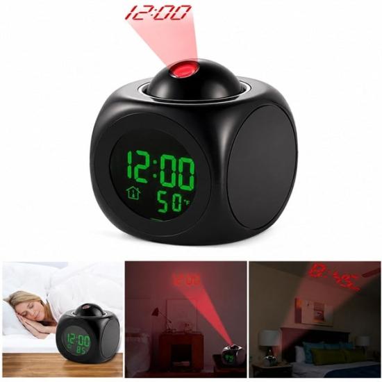 Sunup SN-25936 Porjeksiyonlu Ledli Siyah Çalar Saat
