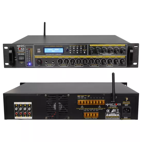 MagicVoice MV-26490 250 Watt USB/MP3/Bluetooth 6 Bölgeli Hat Trafolu Mixer Amfi