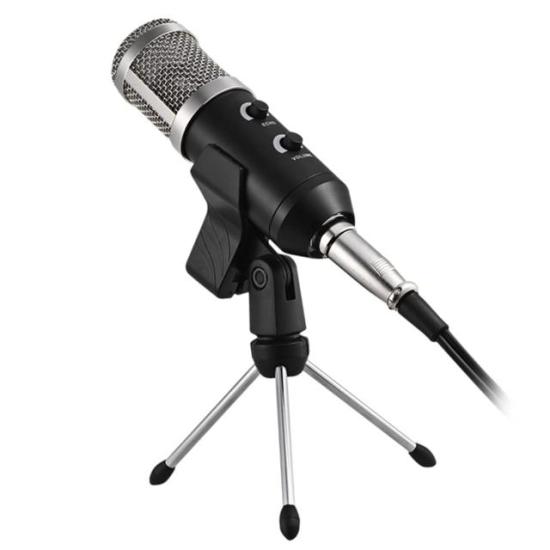 Haiki HK-100 3.5Mm Masaüstü Kondenser Stüdyo Podcast Yayıncı Mikrofonu 3 Metre Kablolu