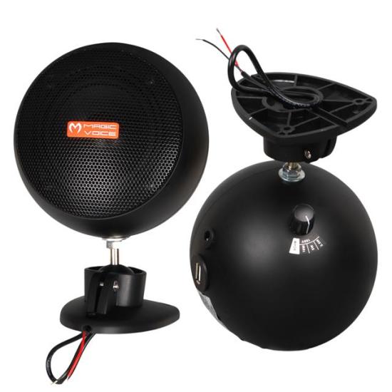 MagicVoice MV-13 7.5 CM 20 Watt Komütatörlü Hat Trafolu Siyah Sütun Sarkık Hoparlör (2’li Takım)