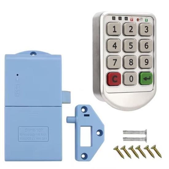 PowerMaster PM-26723 Tuş Şifreli Gri Çekmece Dolap Kilidi (2’li Paket)
