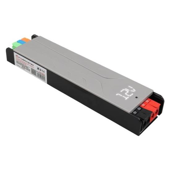 PowerMaster PM-26845 12/24/36/48 Volt 9 Amper 300 Watt Metal Kasa Kademeli Adaptör Voltaj Göstergeli 218x51x27mm