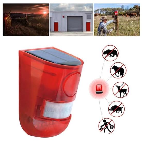 PowerMaster PM-26943 Sesli Hayvan Kovucu Alarm Cihazı Solar Panelli
