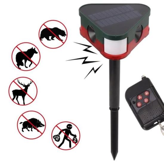 PowerMaster PM-26949 Ultrasonic Sesli Siren Hayvan Kovucu Alarm Cihazı Solar Panelli