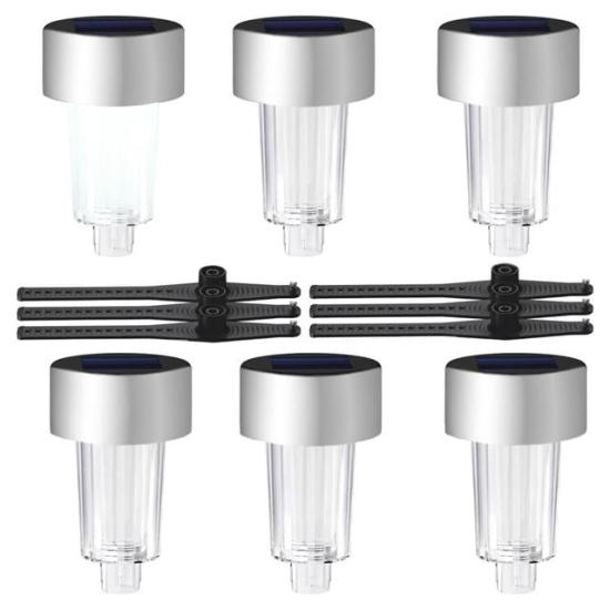 Powermaster PM-26960 Metal Gövdeli Dc 5V Beyaz Solar Balkon-Havuz-Bahçe Lambası (6’lı Paket)
