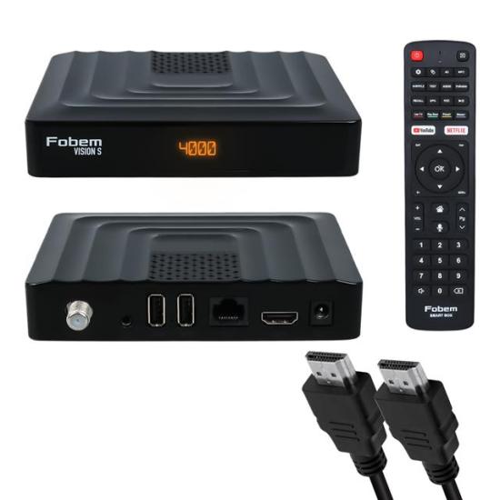 Fobem Vision S Hibrit Ses Komutlu Uydu Alıcılı Android 14 TV Box 4GB Ram 32GB Hafıza 1.5Ghz (Tunerli)